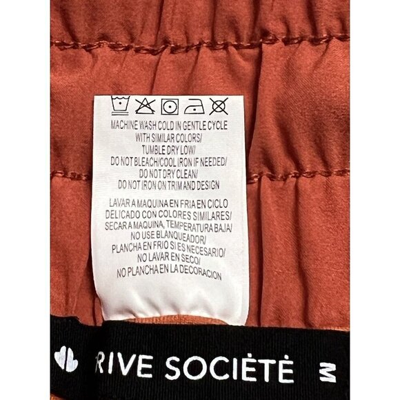 Thrive Societe High Rise Athletic Shorts Size M Burnt Orange Zip Pockets Running - Picture 11 of 16